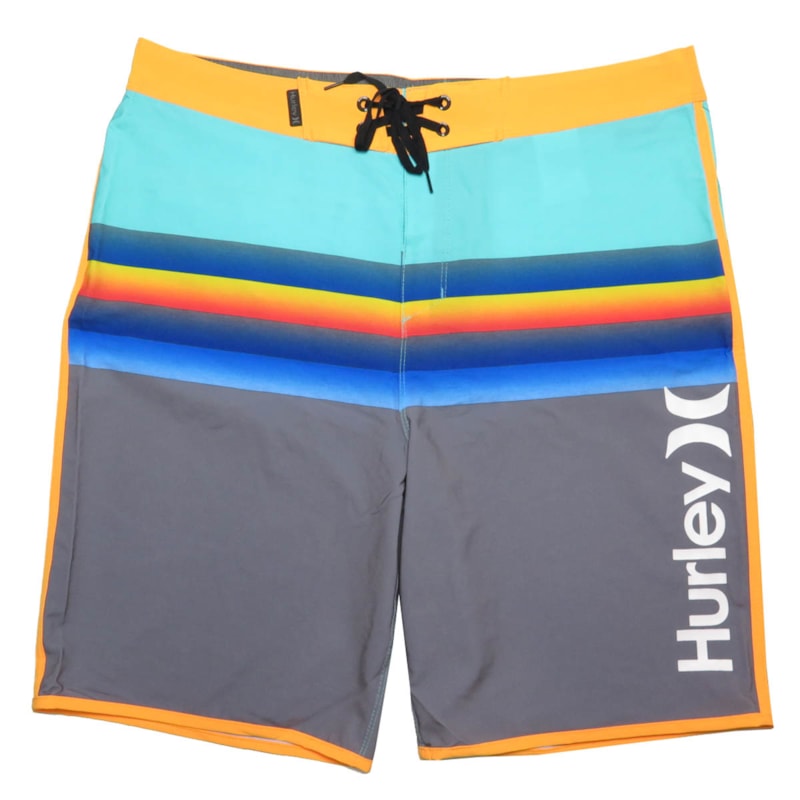 Bermuda Hurley Phantom Chill Cinza e Verde - Back Wash