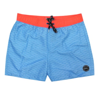 Bermuda Água Oneill Shorts Volley Azul e Laranja