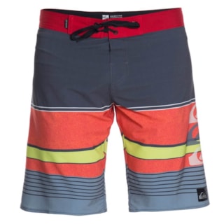 Bermuda Água Quiksilver Division Silver Cinza e Laranja Bermuda Água Quiksilver Division Silver Cinza e Laranja