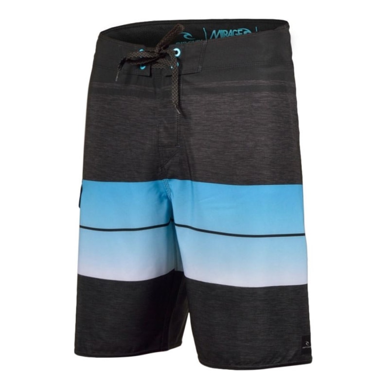 Bermuda Água Rip Curl Mirage MF Mick Fanning Focused 21" Preta e Azul