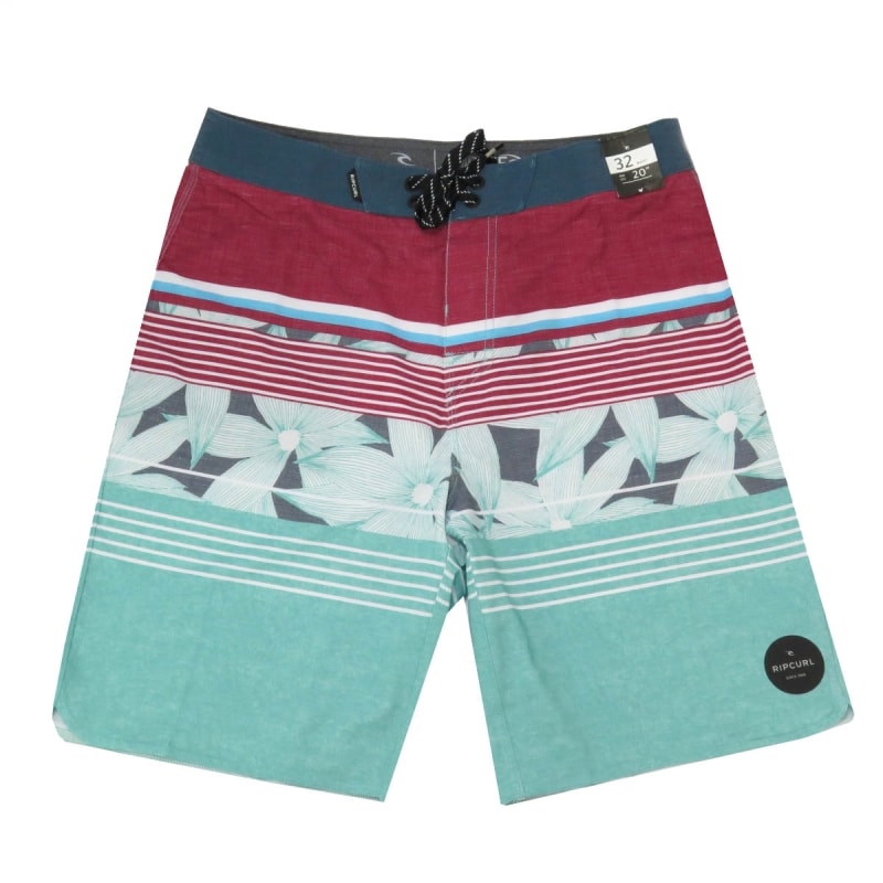 Bermuda Água Rip Curl Mirage Shake Up Verde e Vermelho