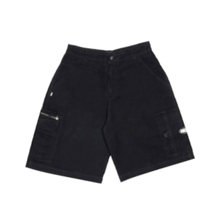 Bermuda Cargo High Twill Shorts Black