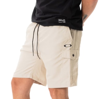 Bermuda Elástico Cargo Oakley Zip 21 Pebble