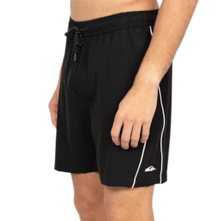 Bermuda Elástico Quiksilver Boardshort Flat Vert 19 Preto