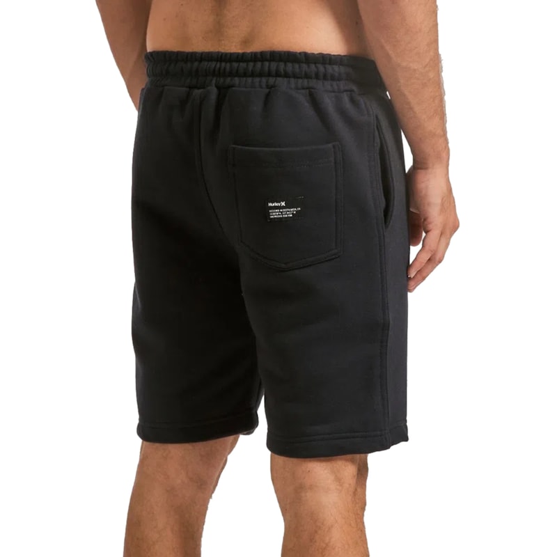 Bermuda Moletom Hurley Circle Icon Preto os melhores preços