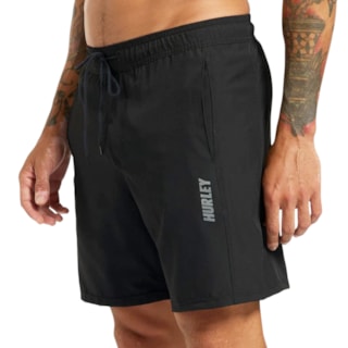 Bermuda Shorts Hurley Block 17 Preta