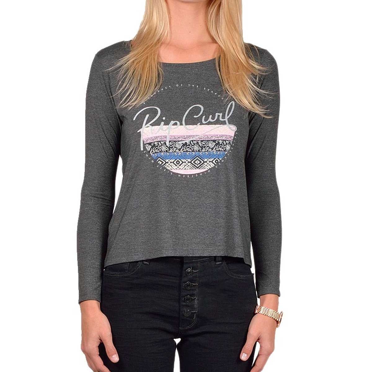 camiseta manga longa rip curl feminina