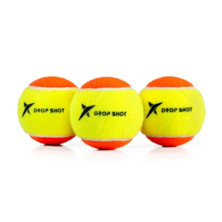 Bola de Beach Tennis Drop Shot - Bola Oficial Terno Amarelo e Laranja