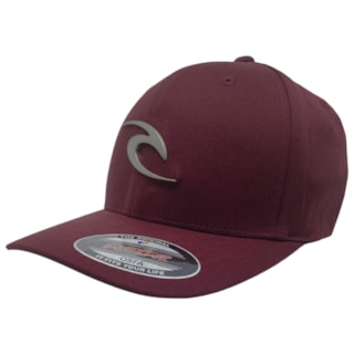 Boné Aba Curva Rip Curl Wave Icon Metal Logo Burgundy