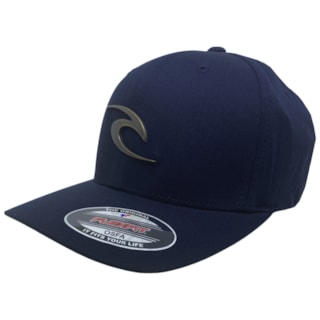 Boné Aba Curva Rip Curl Wave Icon Metal Logo Navy Gold Boné Aba Curva Rip Curl Wave Icon Metal Logo Navy Gold