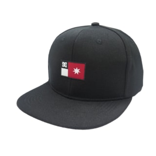 Boné DC Preto Aba Reta Snap-Back 78.80.2675 Boné DC Preto Aba Reta Snap-Back 78.80.2675