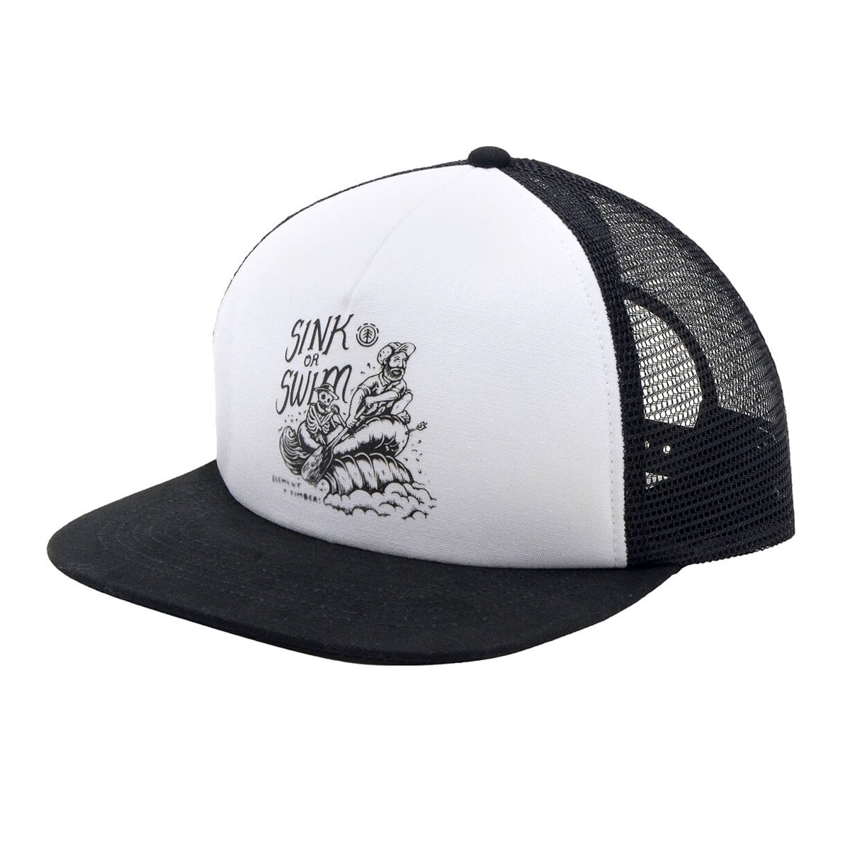 Boné Element Aba Reta Timber Trucker - Back Wash