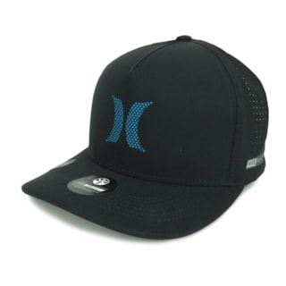 Boné Hurley Aba Curva Nike Dri-fit Preto Azul 636862 Boné Hurley Aba Curva Nike Dri-fit Preto Azul 636862