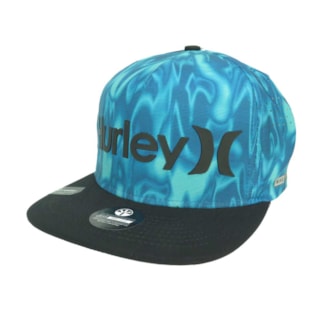 Boné Hurley Aba Reta Nike Dri-fit Azul Preto 636856 Boné Hurley Aba Reta Nike Dri-fit Azul Preto 636856