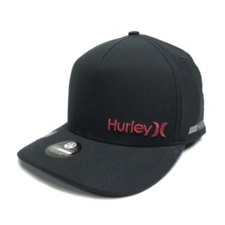 Boné Hurley Aba Torta Nike Dri-Fit Preto e Vermelho 637852