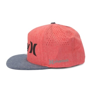 Boné Hurley Phantom Aba reta/Snapback Rosa/Azul