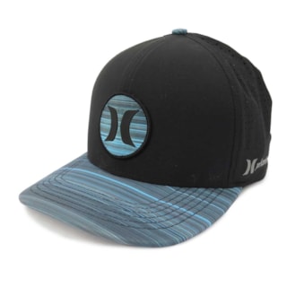 Boné Hurley Phantom Aba torta/Snapback Preto Azul 635877 Boné Hurley Phantom Aba torta/Snapback Preto Azul 635877