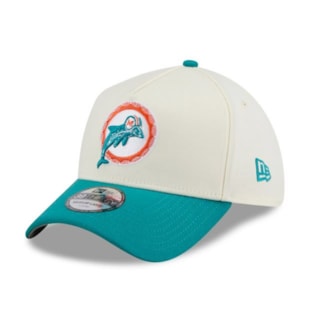 Boné New Era 39THIRTY A-Frame Miami Dolphins Off White