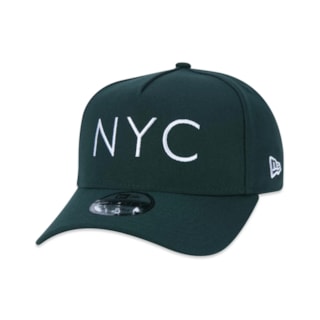 Boné New Era 9FORTY A-Frame Snapback NYC New York City Verde Militar