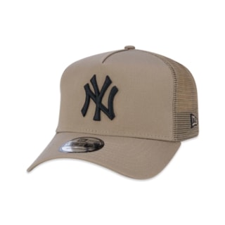 Boné New Era 9FORTY A-Frame Trucker Snapback MLB New York Yankees Khaki