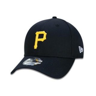 Boné New Era 9FORTY Snapback Aba Curva Pittsburgh Pirates Sport Preto