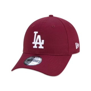 Boné New Era 9TWENTY MLB Los Angeles Dodgers Aba Curva Vinho