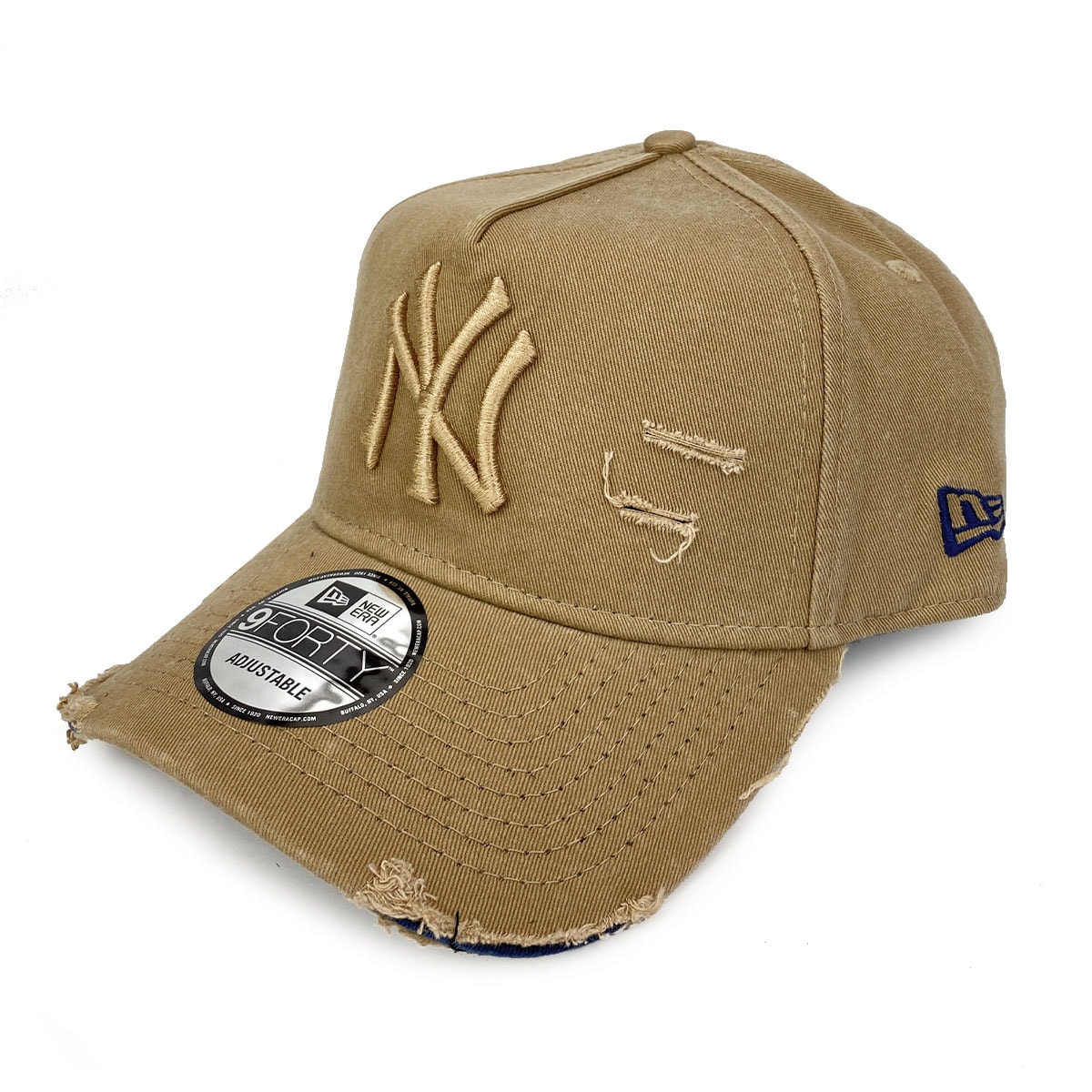 Boné New Era Aba Torta NY Yankees Cotton Damage Marrom os melhores preços |  Clique e confira!