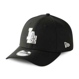 Boné New Era MLB 9Forty Los Angeles Dodgers Liquid Metal Preto