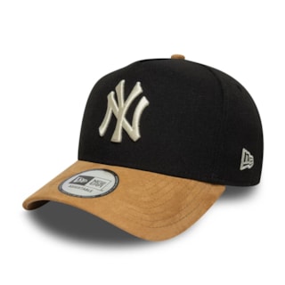 Boné New Era New York Yankees MLB Suede Visor Preto