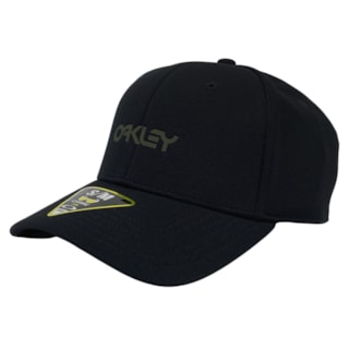 Boné Oakley Panel Stretch Metallic Hat Black