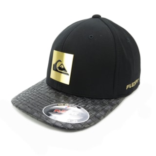 Boné Quiksilver Curved Peak Preto/Dourado Boné Quiksilver Curved Peak Preto/Dourado