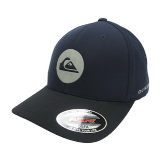 Boné Quiksilver Fechado com Aba Torta Preto Azul 78.80.2621 Boné Quiksilver Fechado com Aba Torta Preto Azul 78.80.2621
