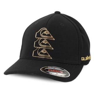 Boné Quiksilver Flexfit Chrome Three Logo Black
