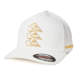 Boné Quiksilver Flexfit Chrome Three Logo White