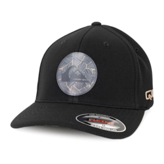 Boné Quiksilver Flexfit Gradient Logo Natgeo Black