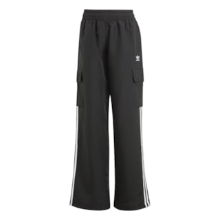 Calça Feminina Adidas Cargo 3 Listras Adicolor Black