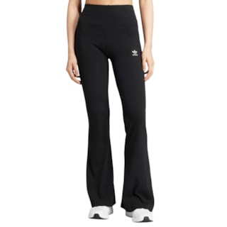 Calça Legging Adidas Canelada Flare Essentials Black