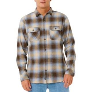Camisa Flanela Rip Curl Count Brown Blue
