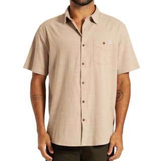 Camisa Hurley One Only Slub Sb Caqui