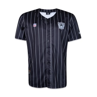 Camisa New Era Jersey NFL Las Vegas Raiders Stripes Preto