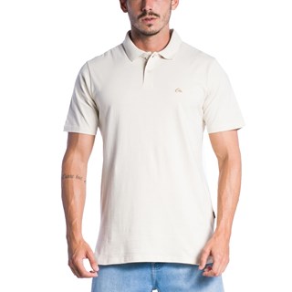 Camisa Polo Quiksilver Embroidery Off White