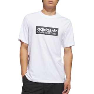 Camiseta Adidas Skateboarding Logo White
