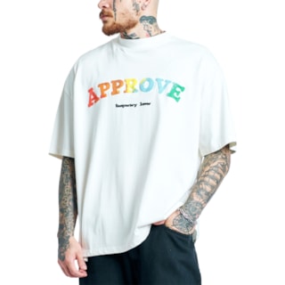Camiseta Approve Huge Rainbow Puff Off White