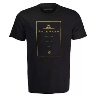 Camiseta Back Wash Uniting Preta e Bege