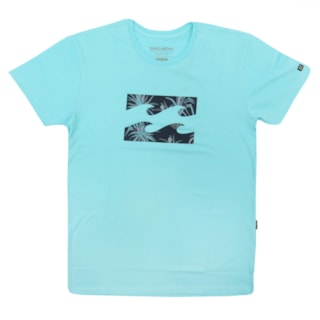Camiseta Billabong Team Pine Tropics Azul Claro