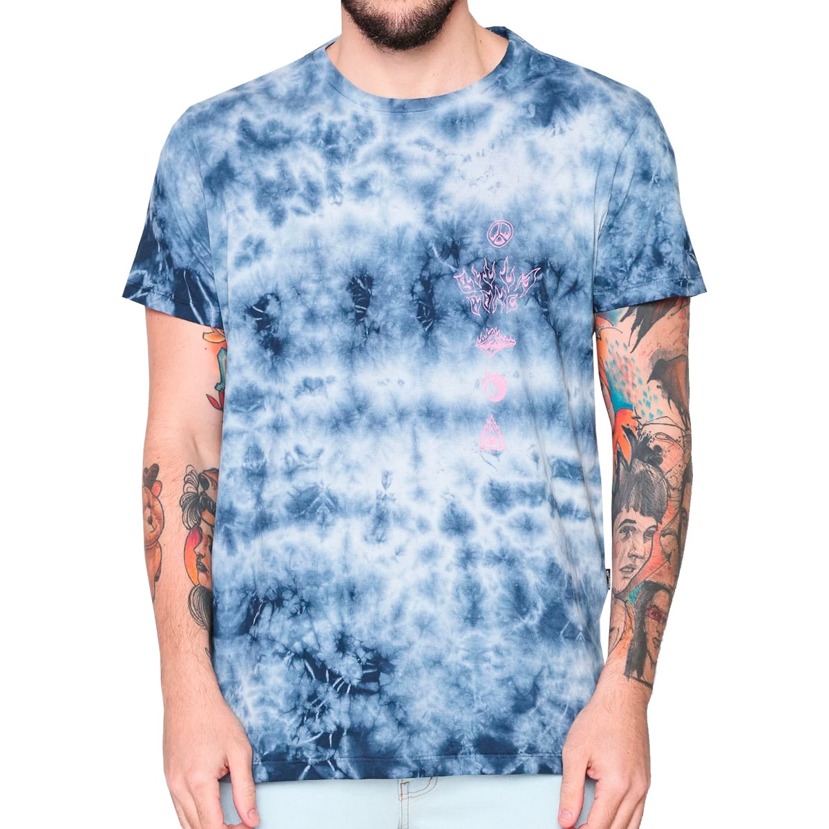 Tie dye camiseta online azul