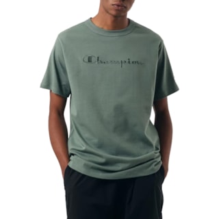 Camiseta Chammpion Bordado Script Nurture Green