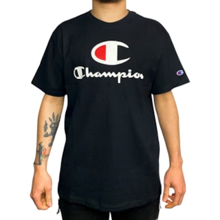 Camiseta Champion Big C Script Logo Preta