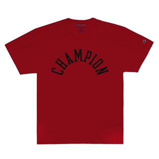 Camiseta Champion Block Arch Ink Red Scarlet