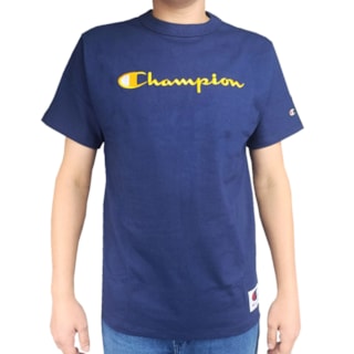 Camiseta Champion Heritage Script 30 Colors Athletic Navy
